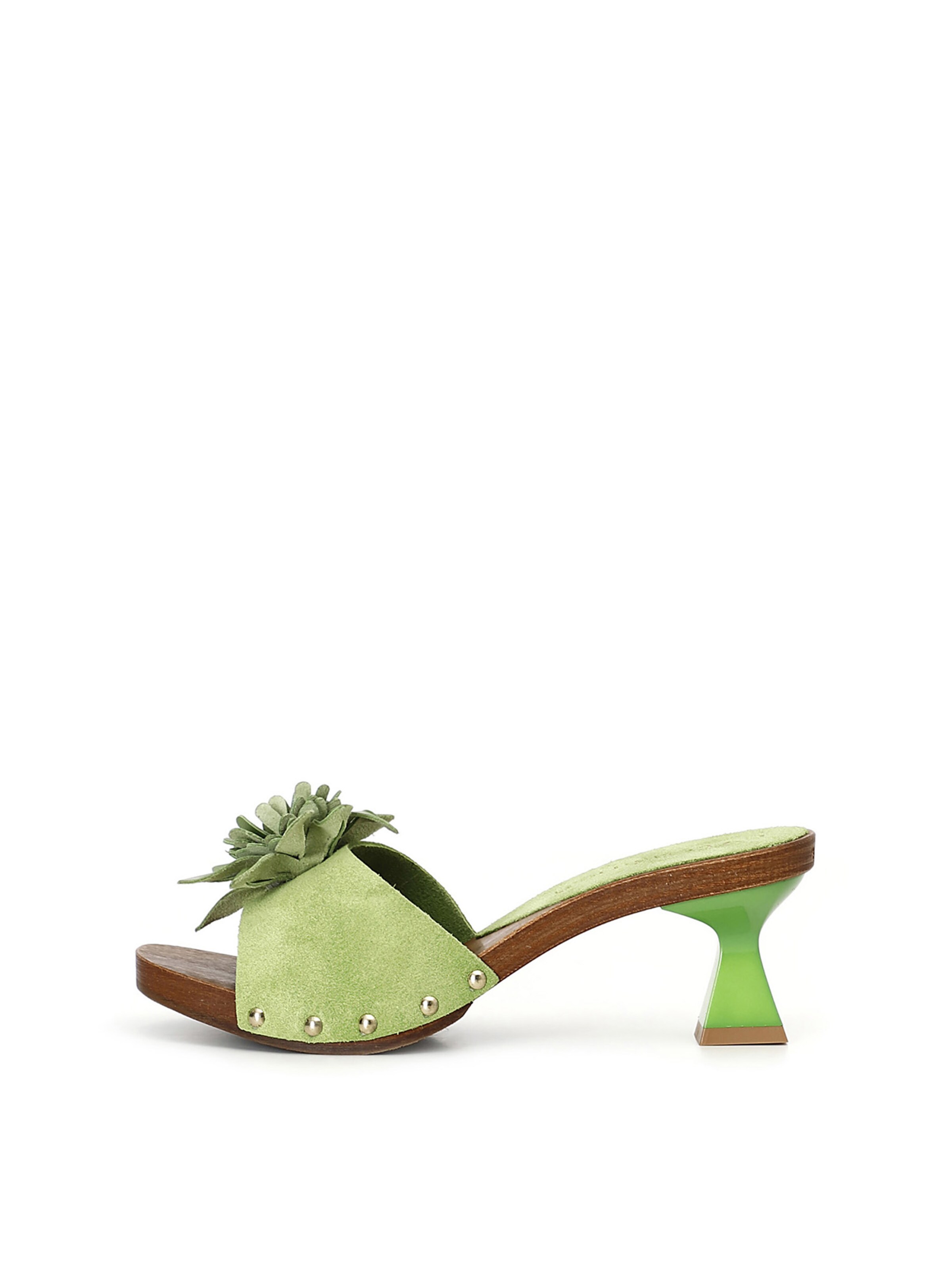 Sandalo di CAFè NOIR in verde: frontale