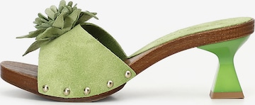 Sandalo di CAFè NOIR in verde: frontale