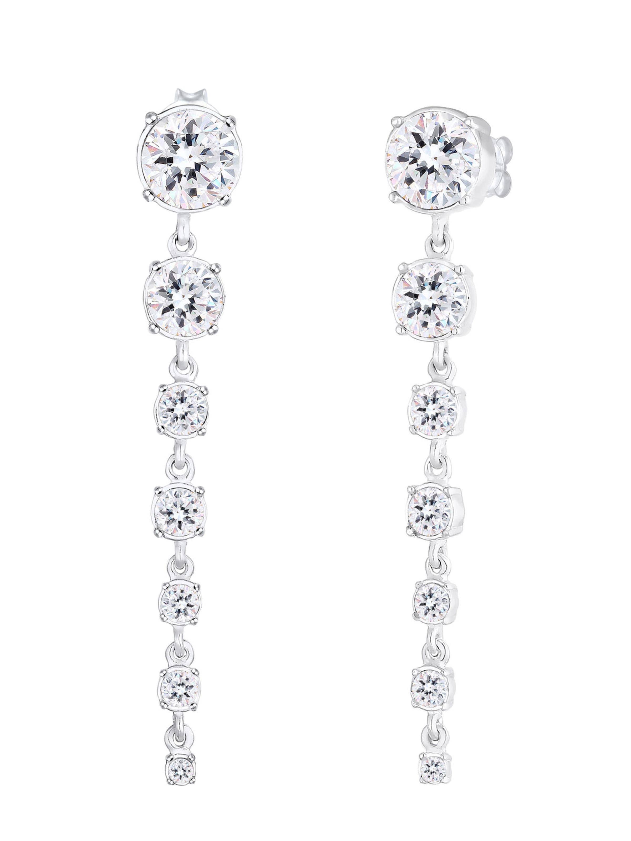 ELLI PREMIUM Kõrvarõngas 'Elegant', värv Hõbe: eest vaates