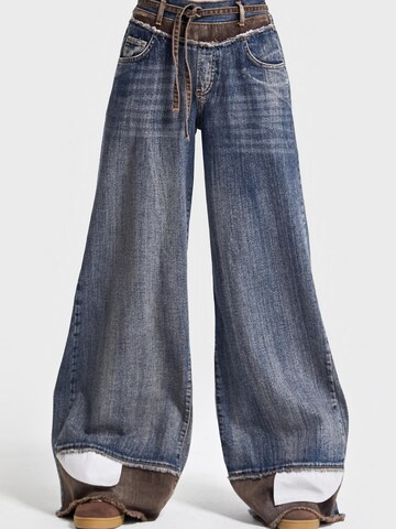 IT'S BASIC Wide leg Jeans 'Palazzo High Rise Jeans' in Blue