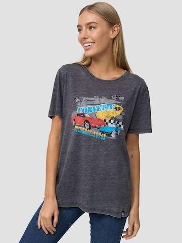 Recovered Shirt 'Corvette Multiple' in Grey: front