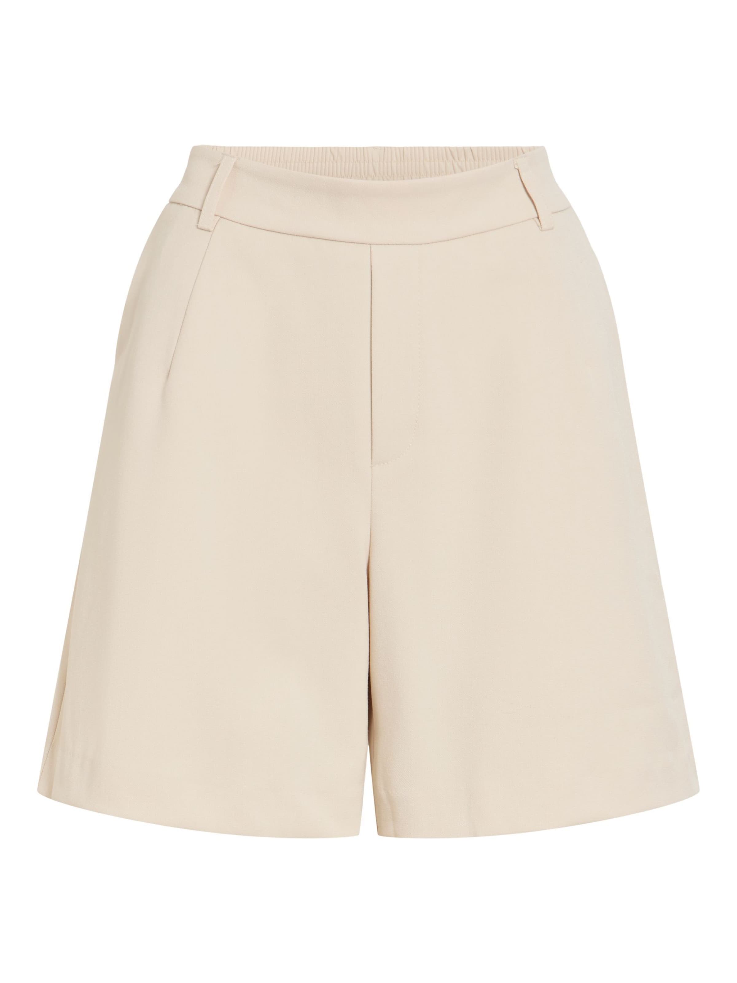 VILA Pleat-front trousers 'VIVarone' in Beige: front