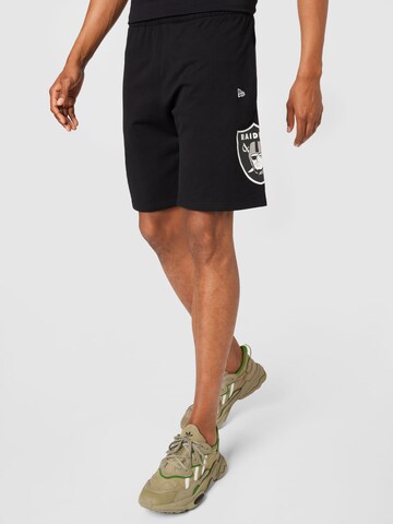 NEW ERA Regular Pants in Black: front