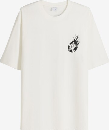 Bershka Shirt in Wit: voorkant