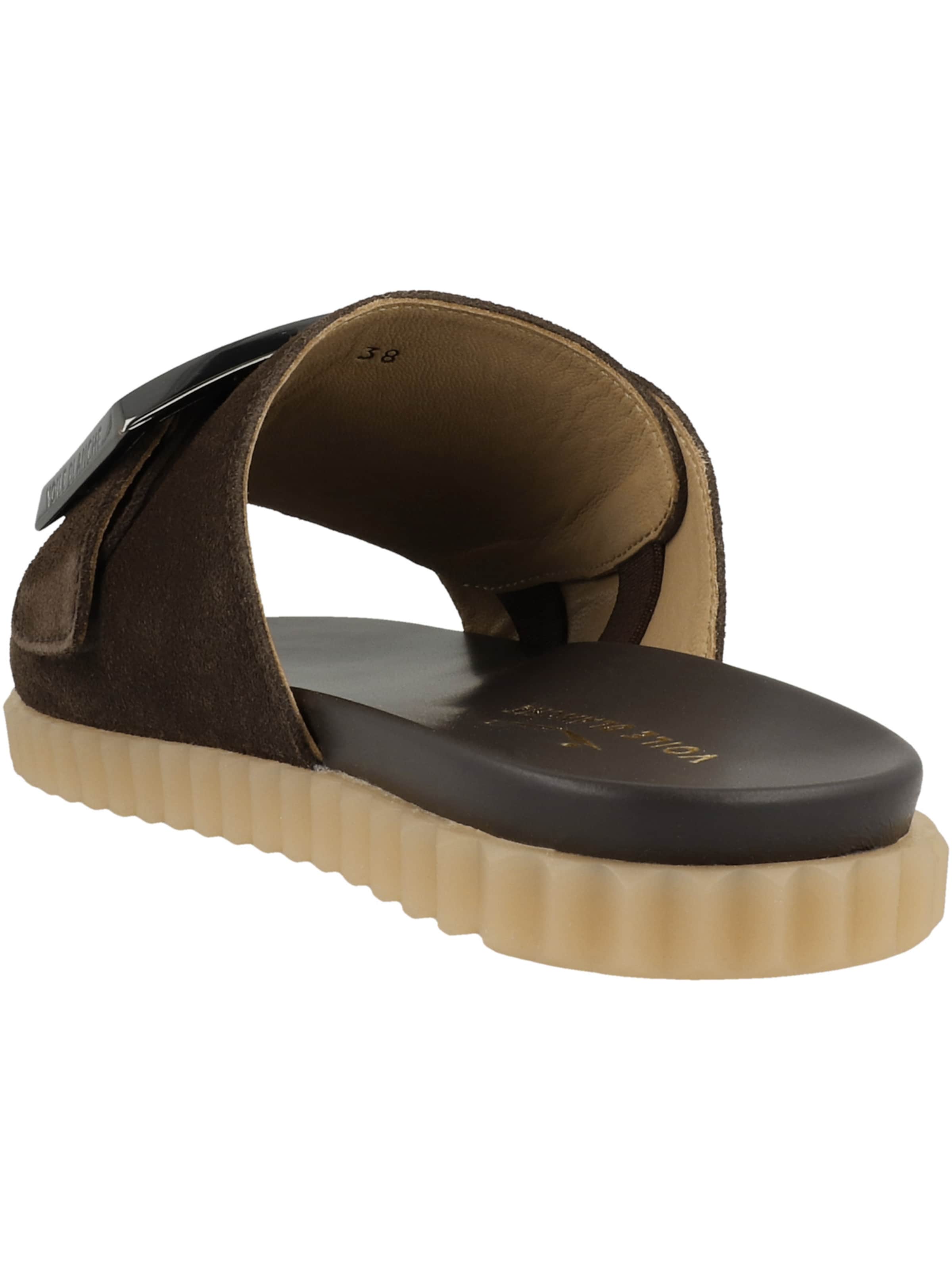 Mule ' FRANKIE ' Voile blanche en marron