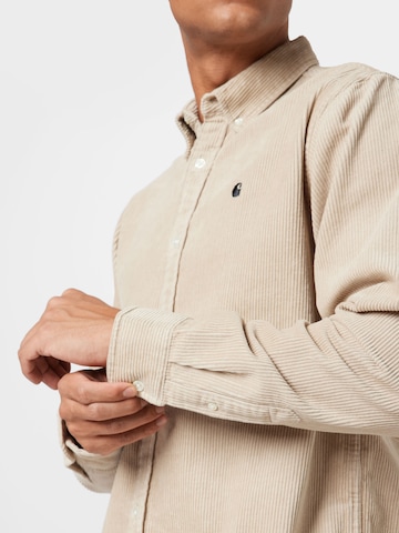 Carhartt WIP Regular fit Button Up Shirt 'Madison' in Beige