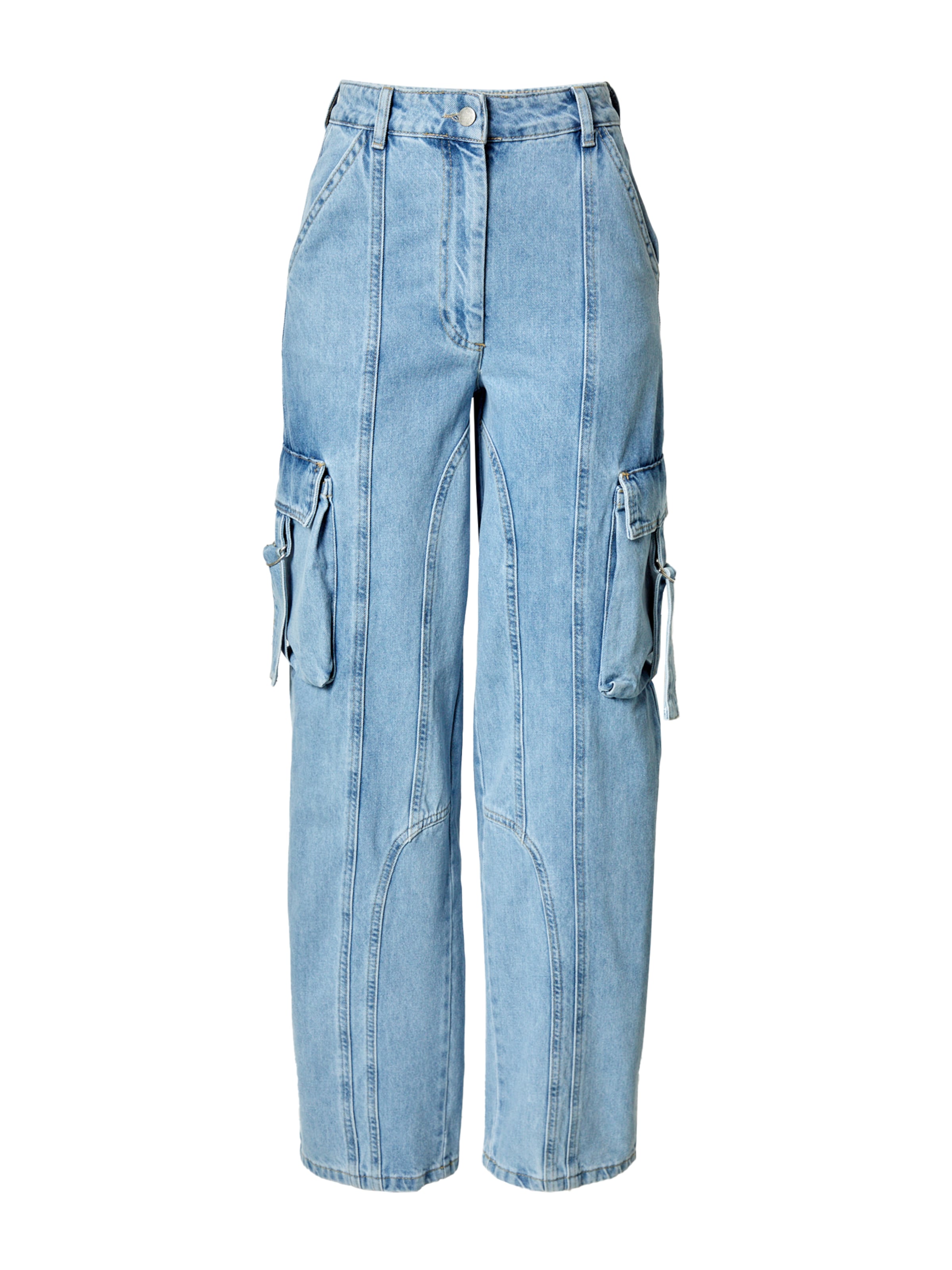 Misspap regular Τζιν cargo σε μπλε: μπροστά