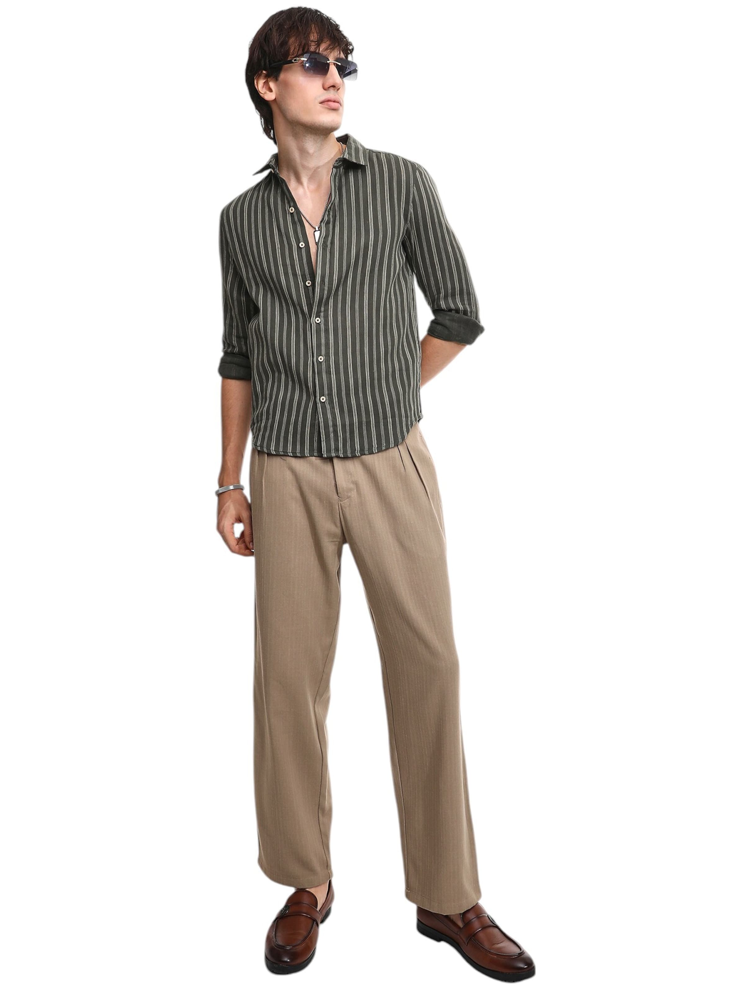 Coupe regular Chemise 'Tirzah' Campus Sutra en vert