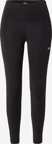 Reebok Skinny Workout Pants 'Lux Perform' in Black: front