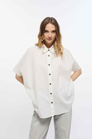 Camicia da donna di DreiMaster Vintage in bianco: frontale