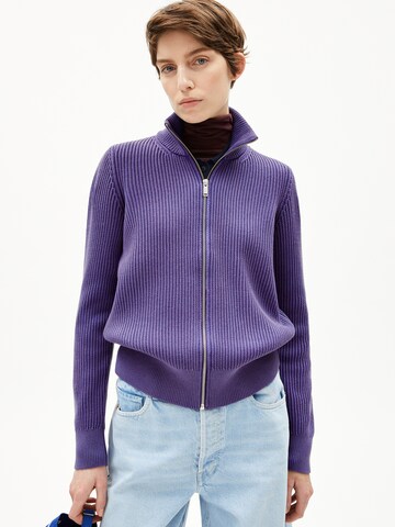 ARMEDANGELS Knit cardigan in Purple: front