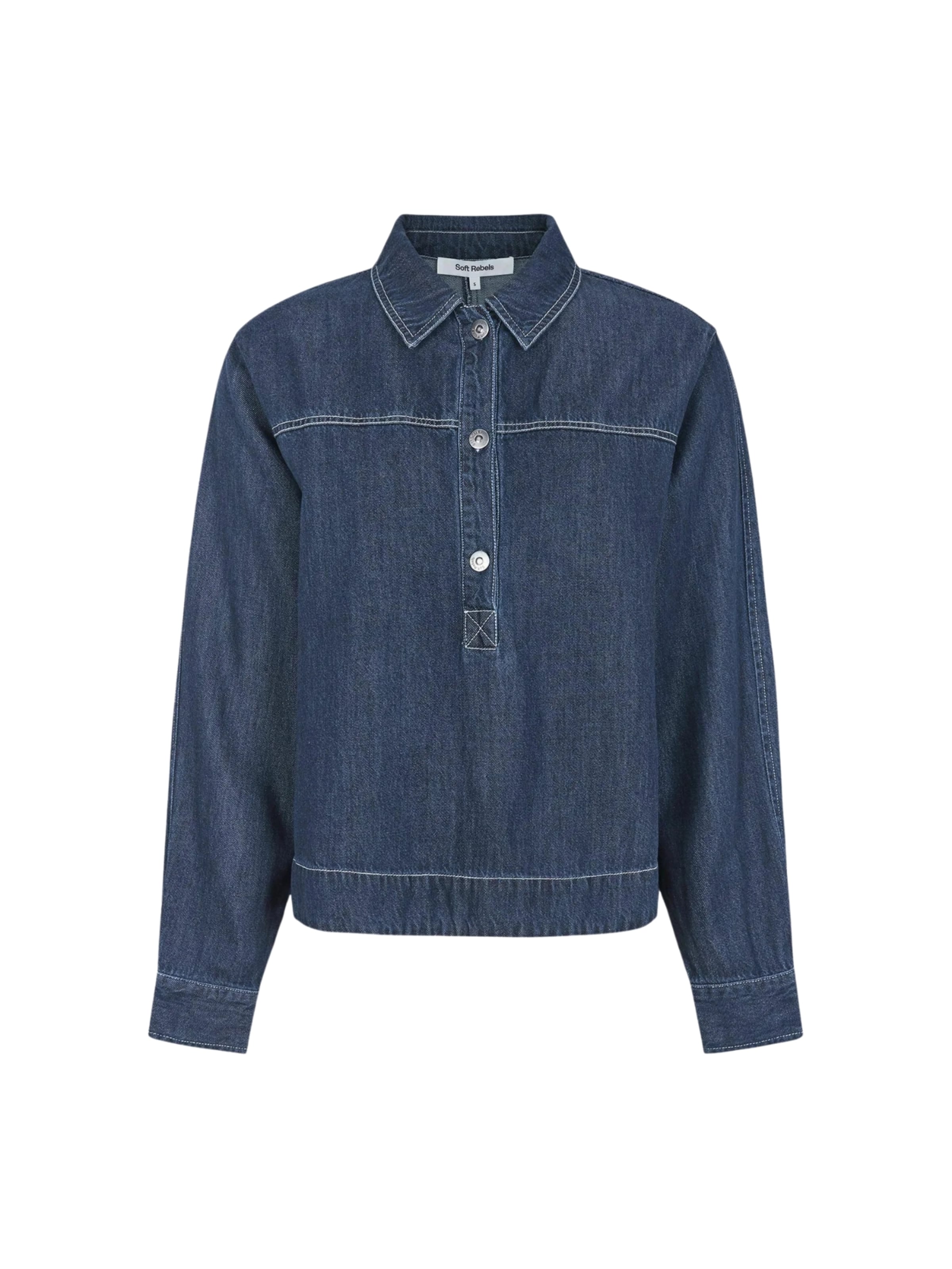 Soft Rebels Bluse 'Portia' i blå, Produktvisning