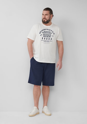 T-Shirt s.Oliver Men Big Sizes en blanc