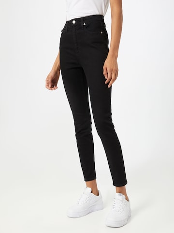 Skinny Jeans de la Calvin Klein Jeans pe negru: față