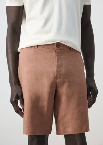 MANGO MAN Slim fit Pants 'Carp' in Orange