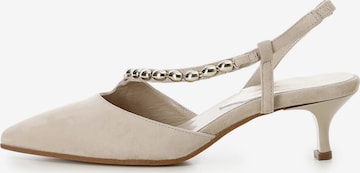 CAFè NOIR Slingpumps in Beige: voorkant