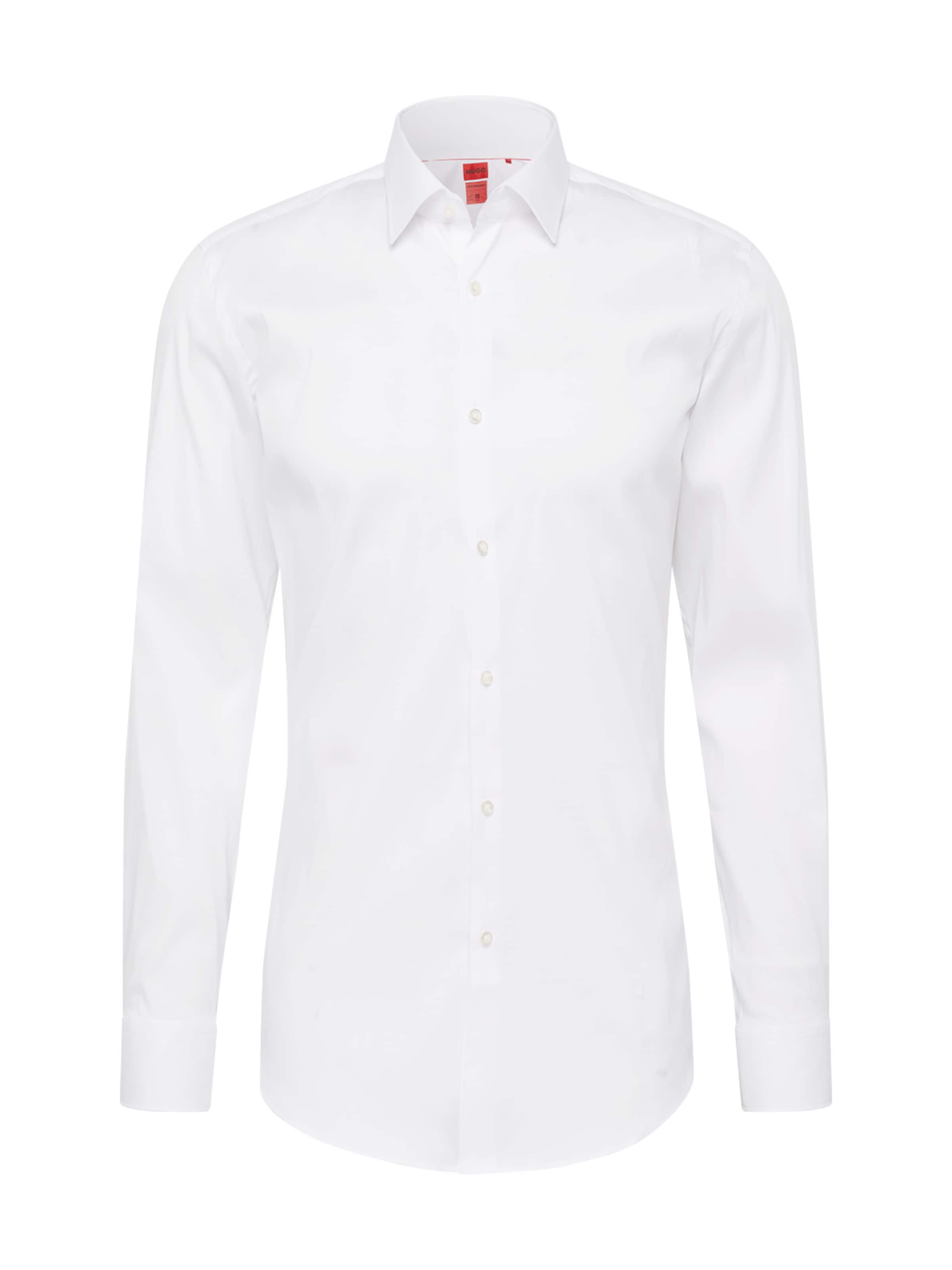 HUGO Slim fit Button Up Shirt 'Kenno' in White: front
