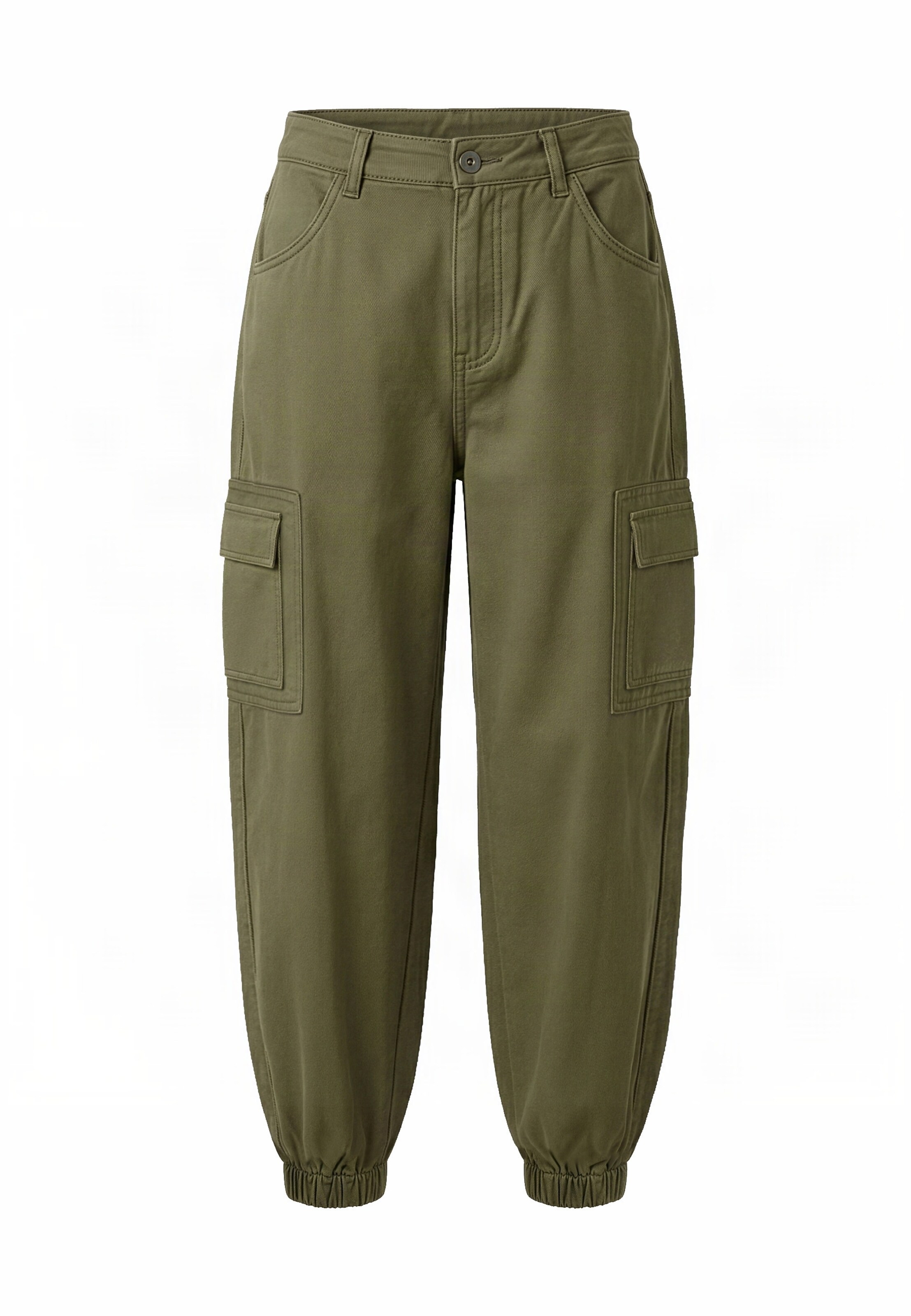 Urban Classics Cargo trousers in Green: front