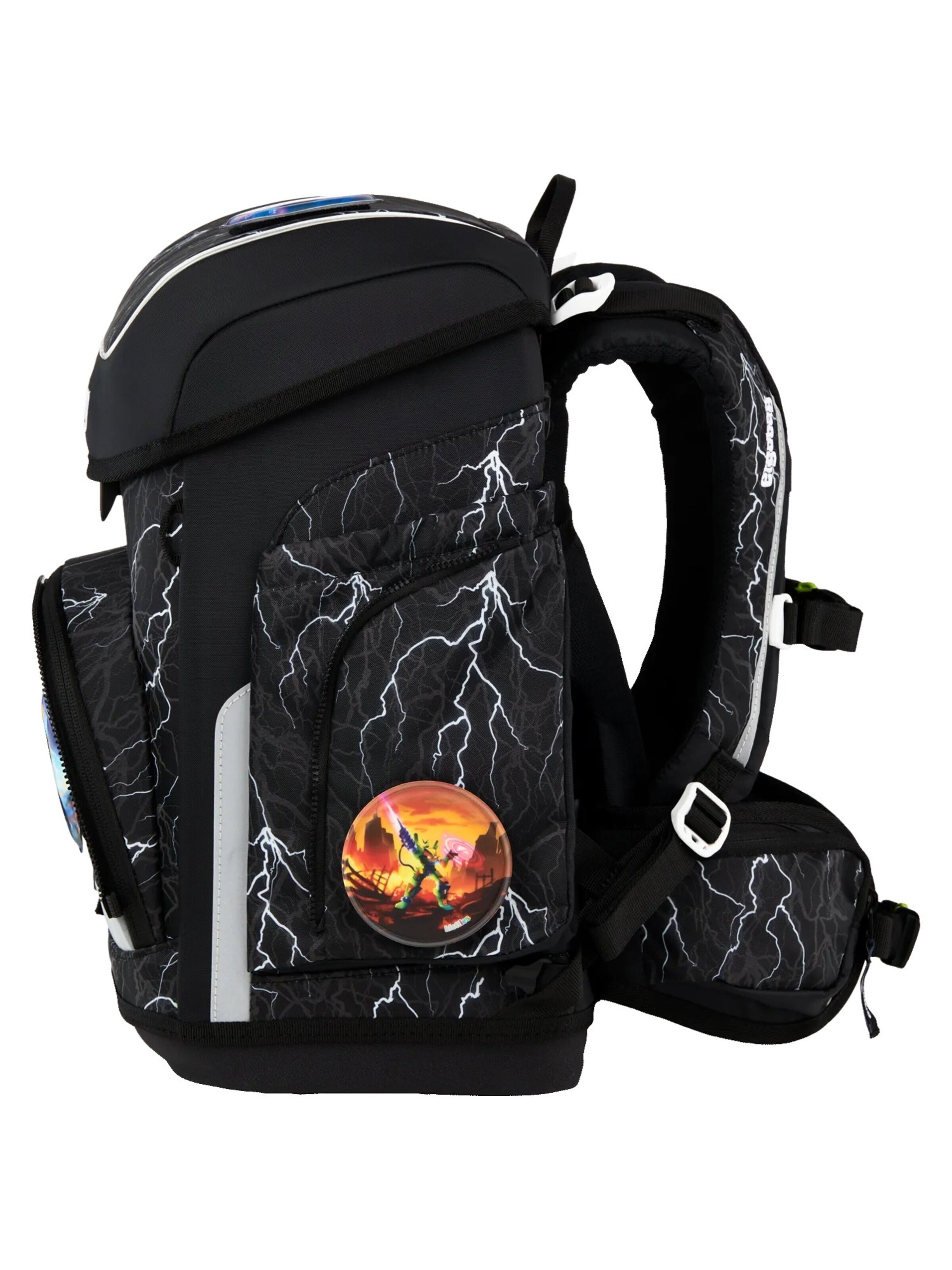 ergobag Backpack 'Schulranzen-Set cubo Set' in Black