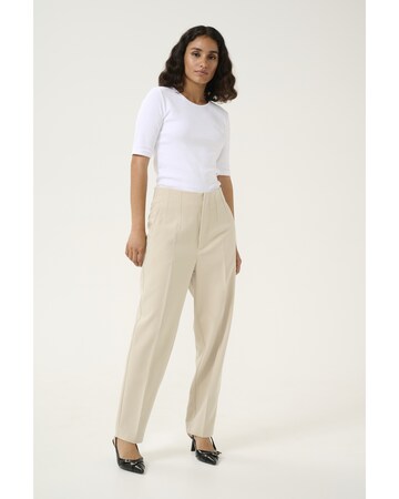 Regular Pantalon à plis 'Hella' Kaffe en beige