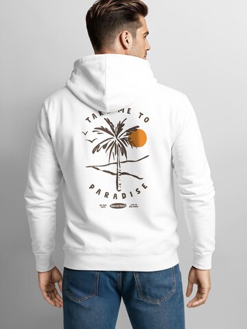 Neverless Sweatshirt 'Take me to Paradise' in Weiß