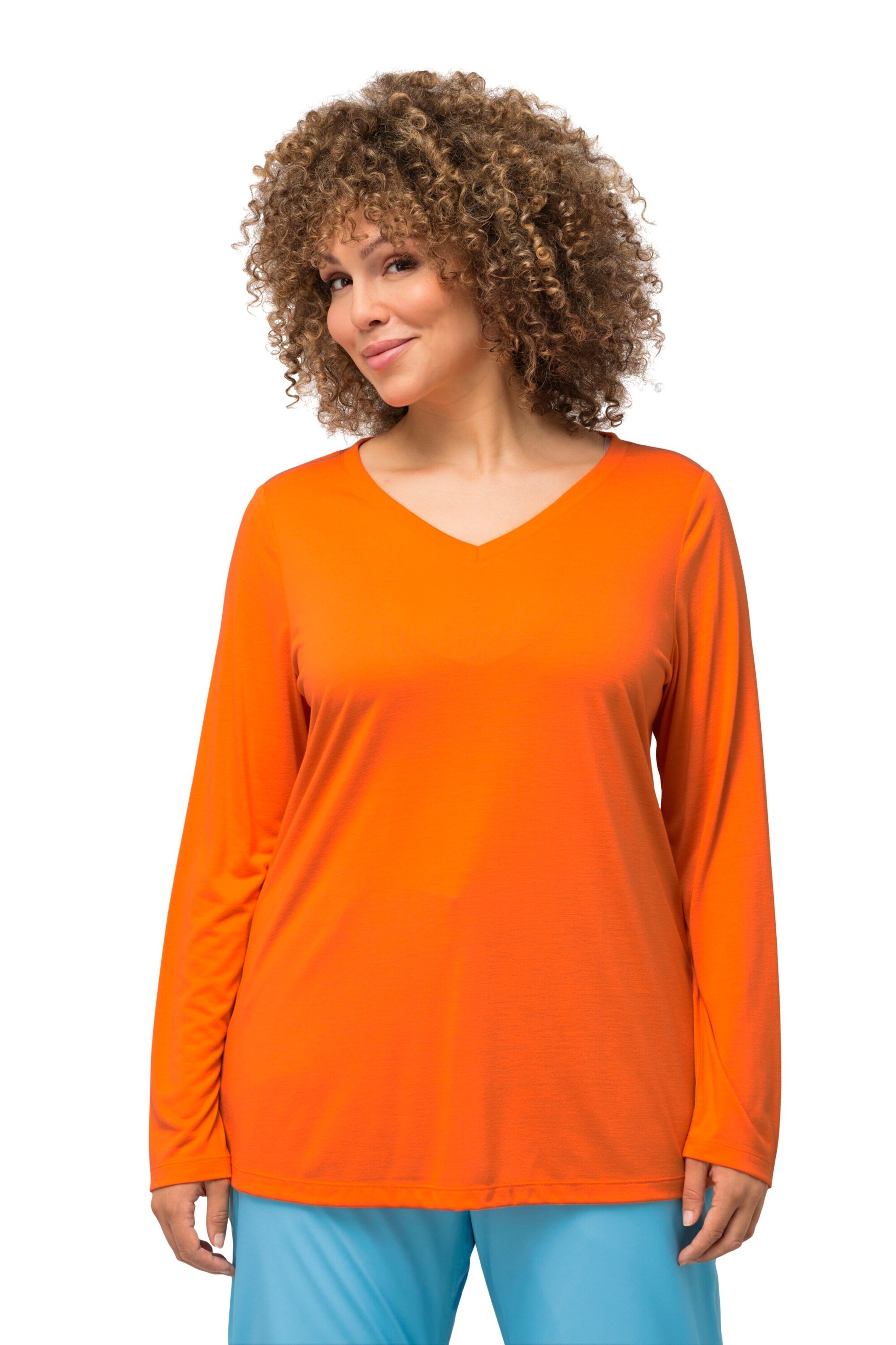 Ulla Popken Shirt in Oranje: voorkant
