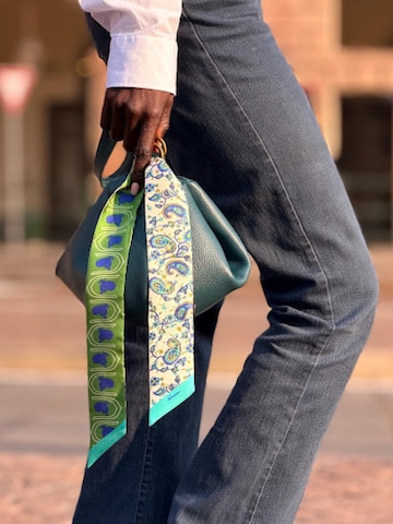 AFROZAN Schal 'Boteh Motif Silk Twilly – Blue & Green Harmony'‌‌‌‌‌‌‌ in Mischfarben