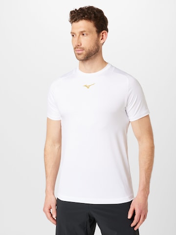 MIZUNO Performance Shirt in White: front