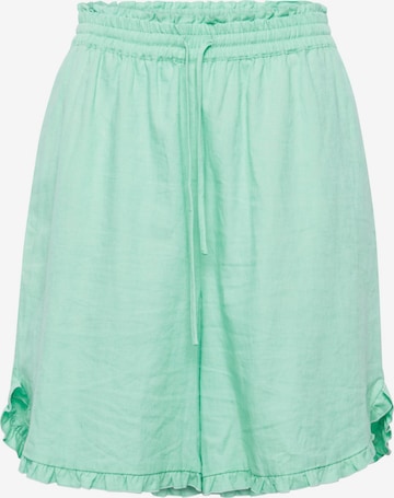 b.young Regular Pants 'Byfalakka Frill' in Green: front