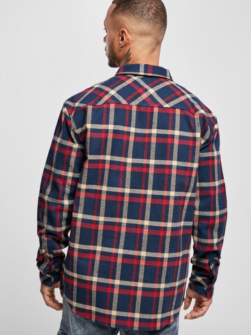 Urban Classics Comfort fit Button Up Shirt in Blue