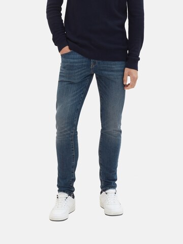 Coupe slim Jean TOM TAILOR en bleu : devant