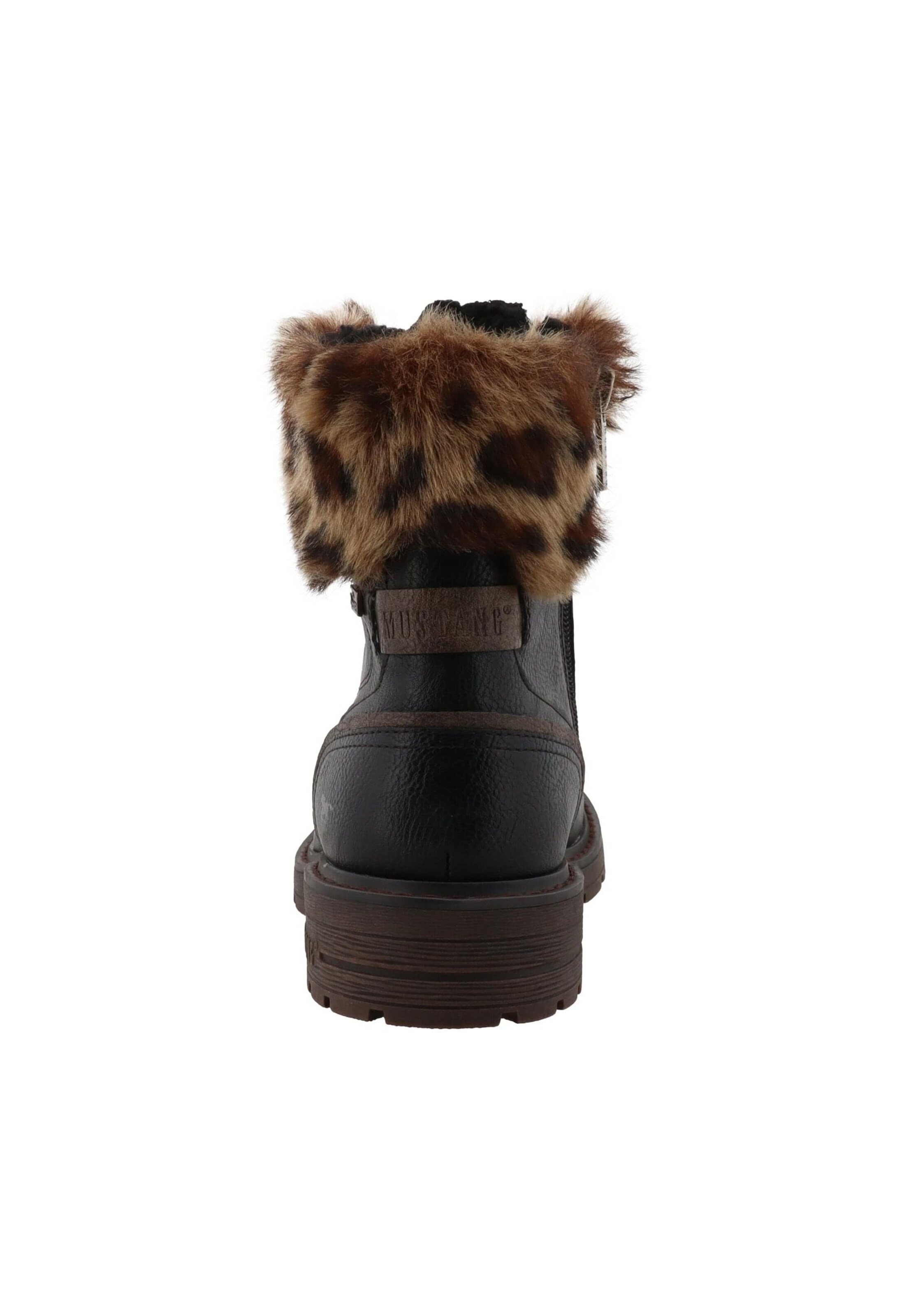 MUSTANG Veterlaarsjes 'Bienke' in Zwart