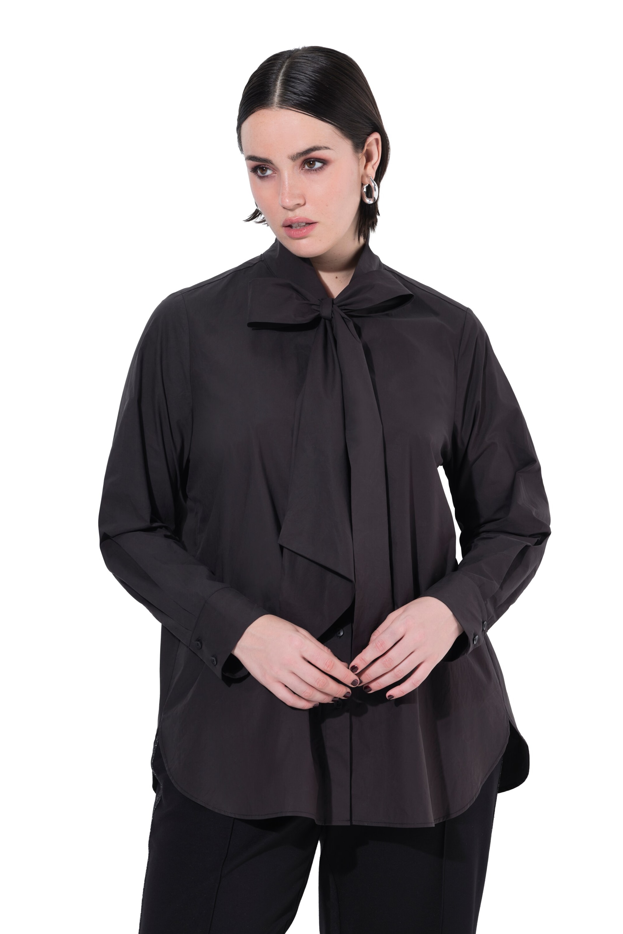 Ulla Popken Blouse in Zwart: voorkant