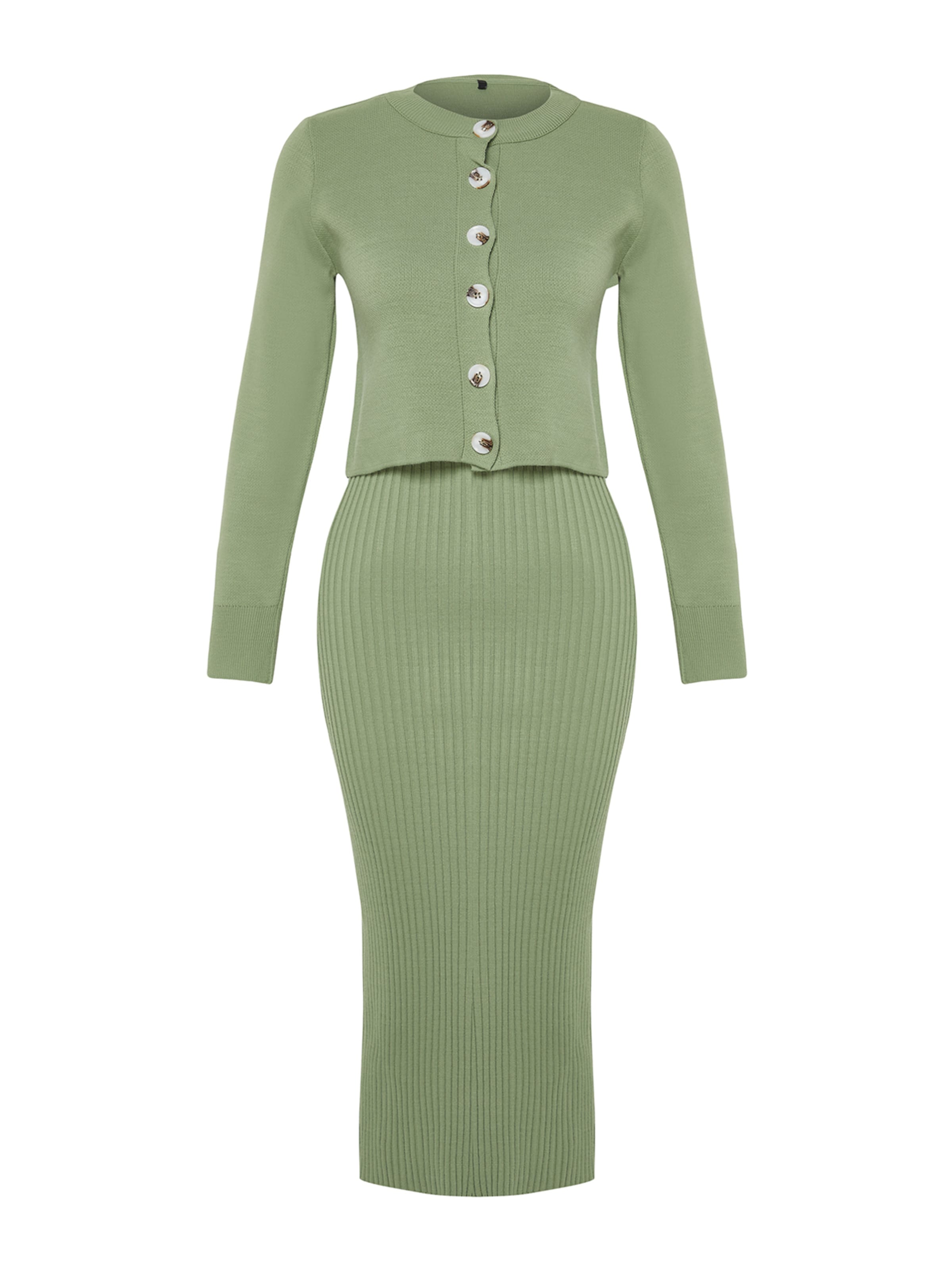 Trendyol Adīta kleita, krāsa - gaiši zaļš, Preces skats