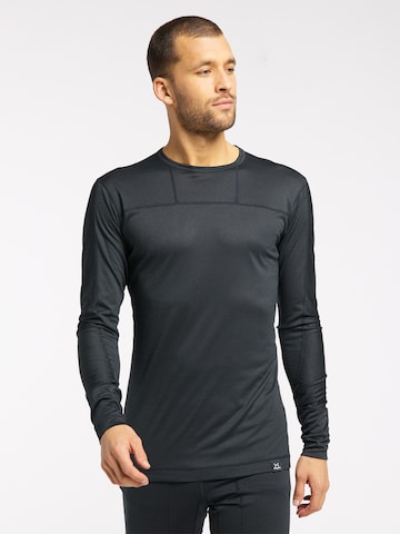 Haglöfs Base Layer 'Natural Blend Tech' in Schwarz: predná strana