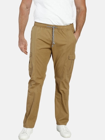 Loosefit Pantalon cargo ' Baron Kinsley ' Charles Colby en marron : devant