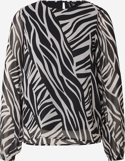 VERO MODA Blouse 'HOLLY' in de kleur Grijs / Zwart, Productweergave