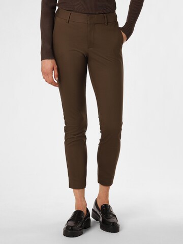 MOS MOSH Regular Chino Pants in Brown: front