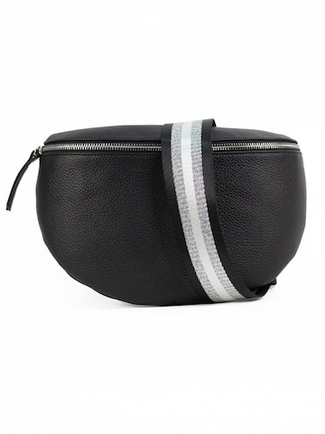 lePelou Gürteltasche 'CHIARA large' in Schwarz: Vorderseite