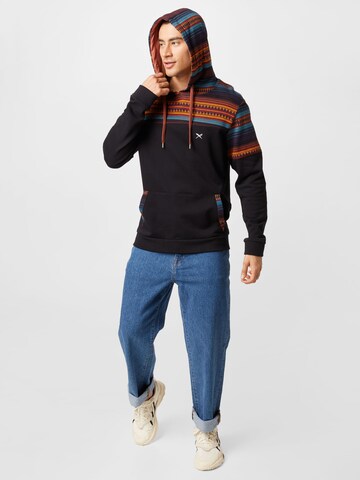 Iriedaily Sweatshirt 'Vintachi Block' in Zwart