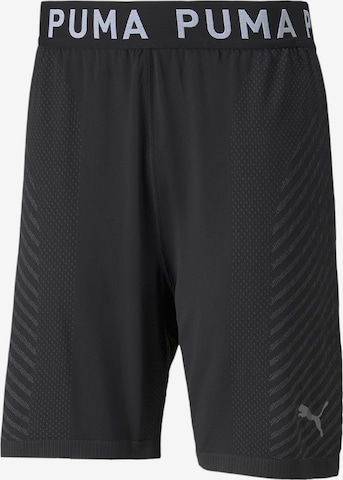 PUMA Regular Workout Pants in Black: front