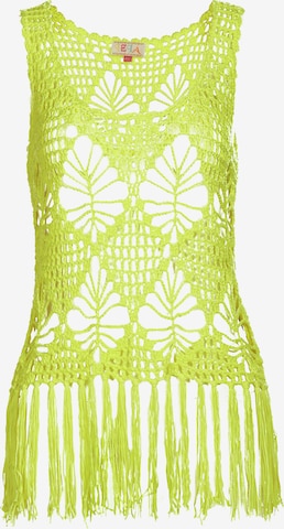 Tops en tricot IZIA en jaune : devant