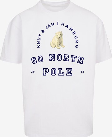 F4NT4STIC Shirt 'Eisbär' in Wit: voorkant