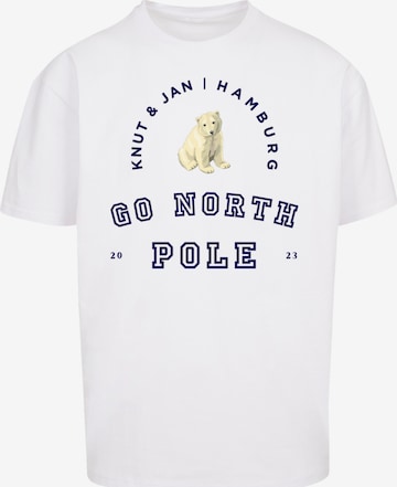 F4NT4STIC Shirt 'Eisbär' in Wit: voorkant