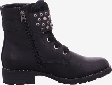 TOM TAILOR DENIM Lace-Up Ankle Boots in Black