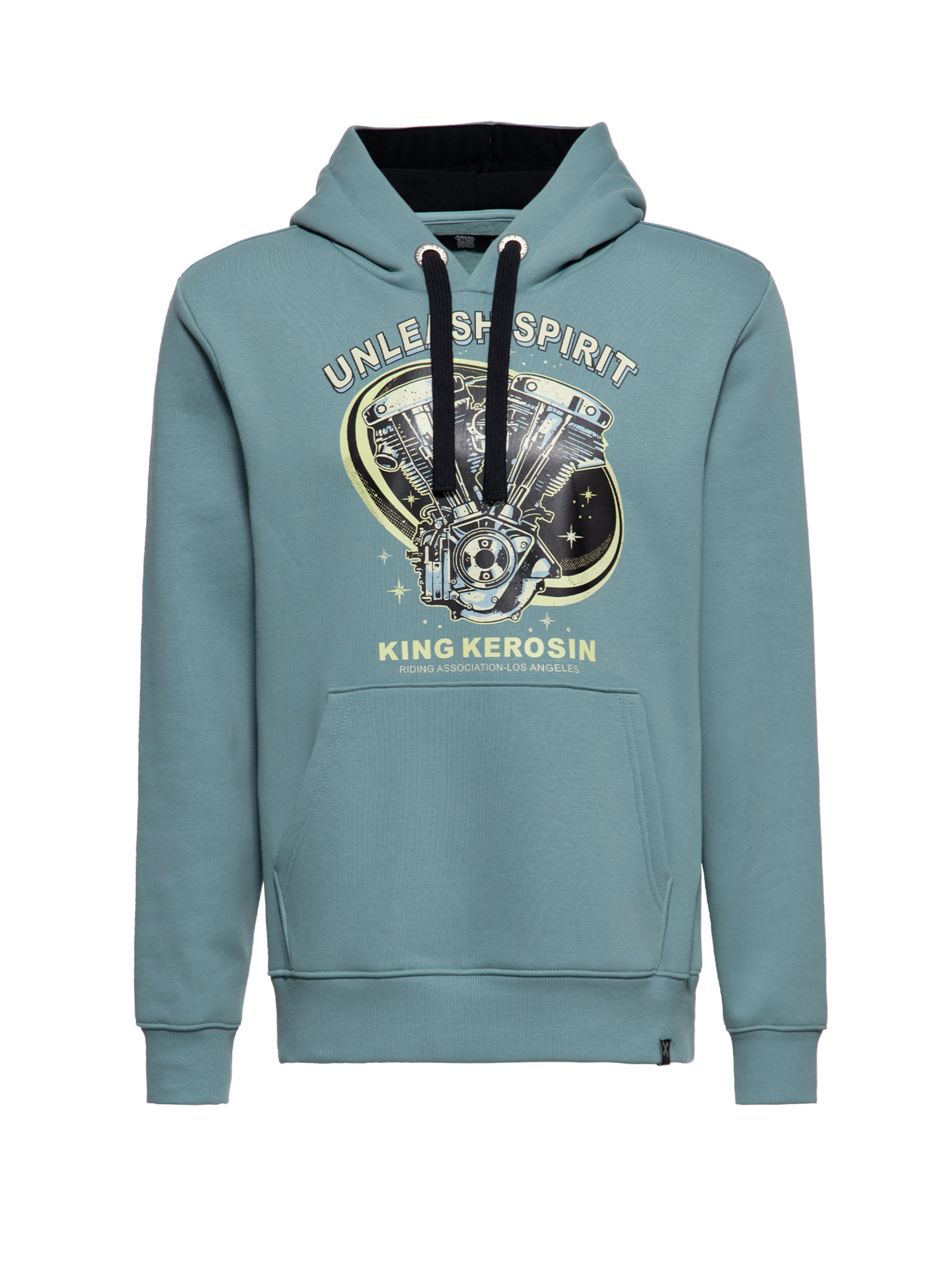 King Kerosin Pullover 'Unleash Spirit'‌ in Grün: Vorderseite