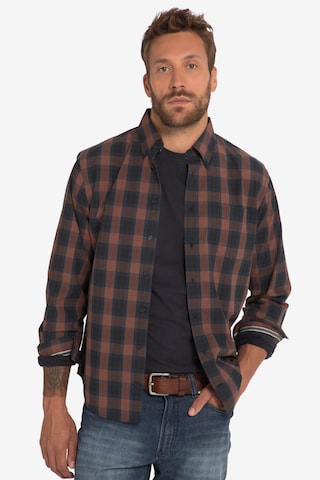JP1880 Regular fit Button Up Shirt in Brown: front