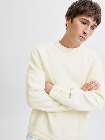 JACK & JONES Pulover 'JORNORREBRO' | bež barva