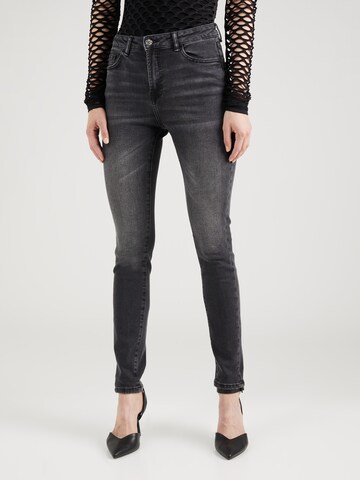 Denim Project Slimfit Jeans i svart: framsida