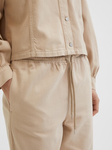 SELECTED FEMME Tapered Pants 'Molly' in Beige